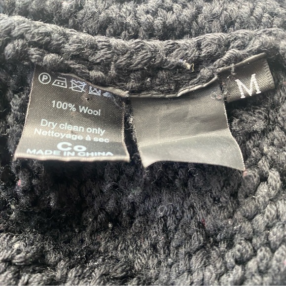 CO Wool Chunky Oversized Knit Sweater with Balloon Sleeves - M - Picture 15 of 16